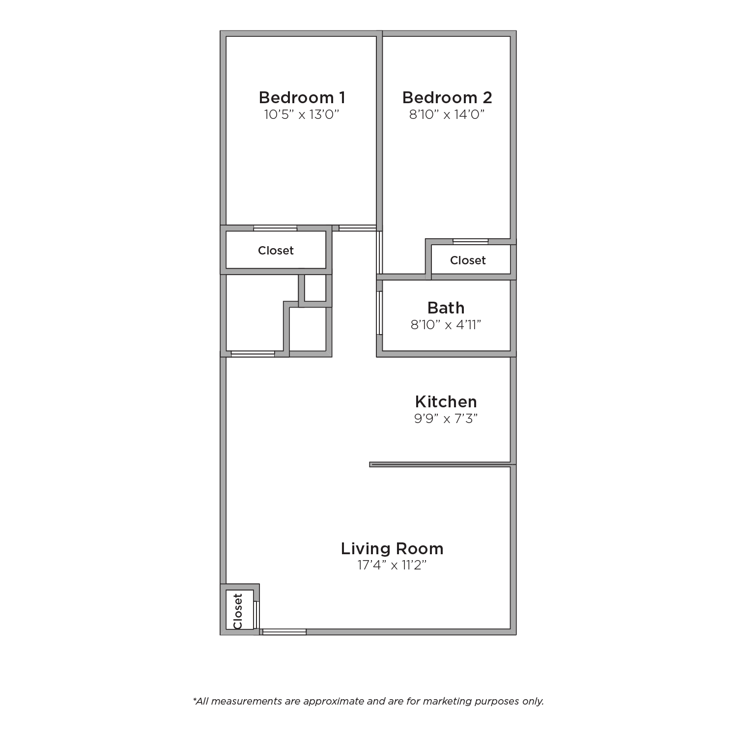 2 Bedroom Floor Plan Copper Leaf 2 Bedroom Floor Plan